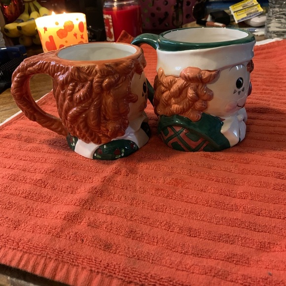 Vintage Hand Painted Raggedy Ann & Andy Mugs Sakura, 1998 - Picture 3 of 11